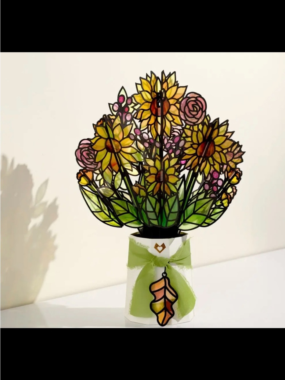 Lovepop Sunflower Sun Catcher 3-D Greeting Card. No offers
